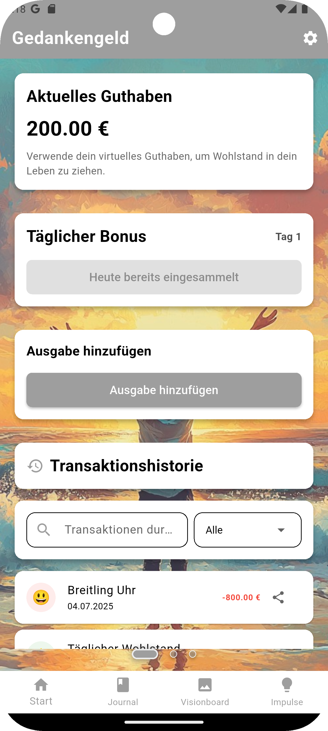 Gedankengeld Screenshot 1